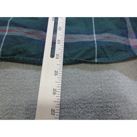 Panhandle Slim Mens Shirt Medium Western Wear Green Plaid Button Down - Picture 6 of 6